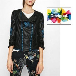 Desigual Blouson Beth Noir Women's Jacket Sz 36